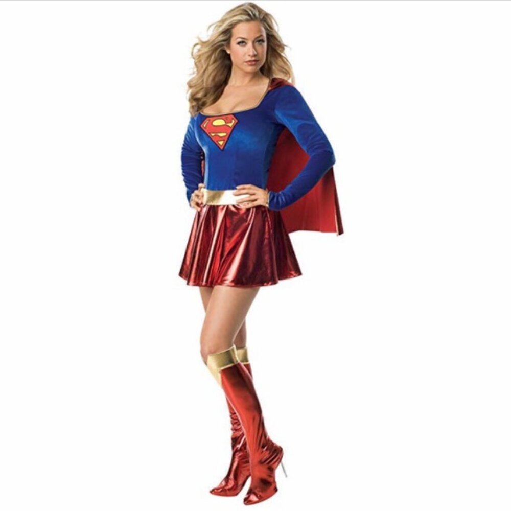 Supergirl Costume Halloween Superhero Cosplay Womens XS